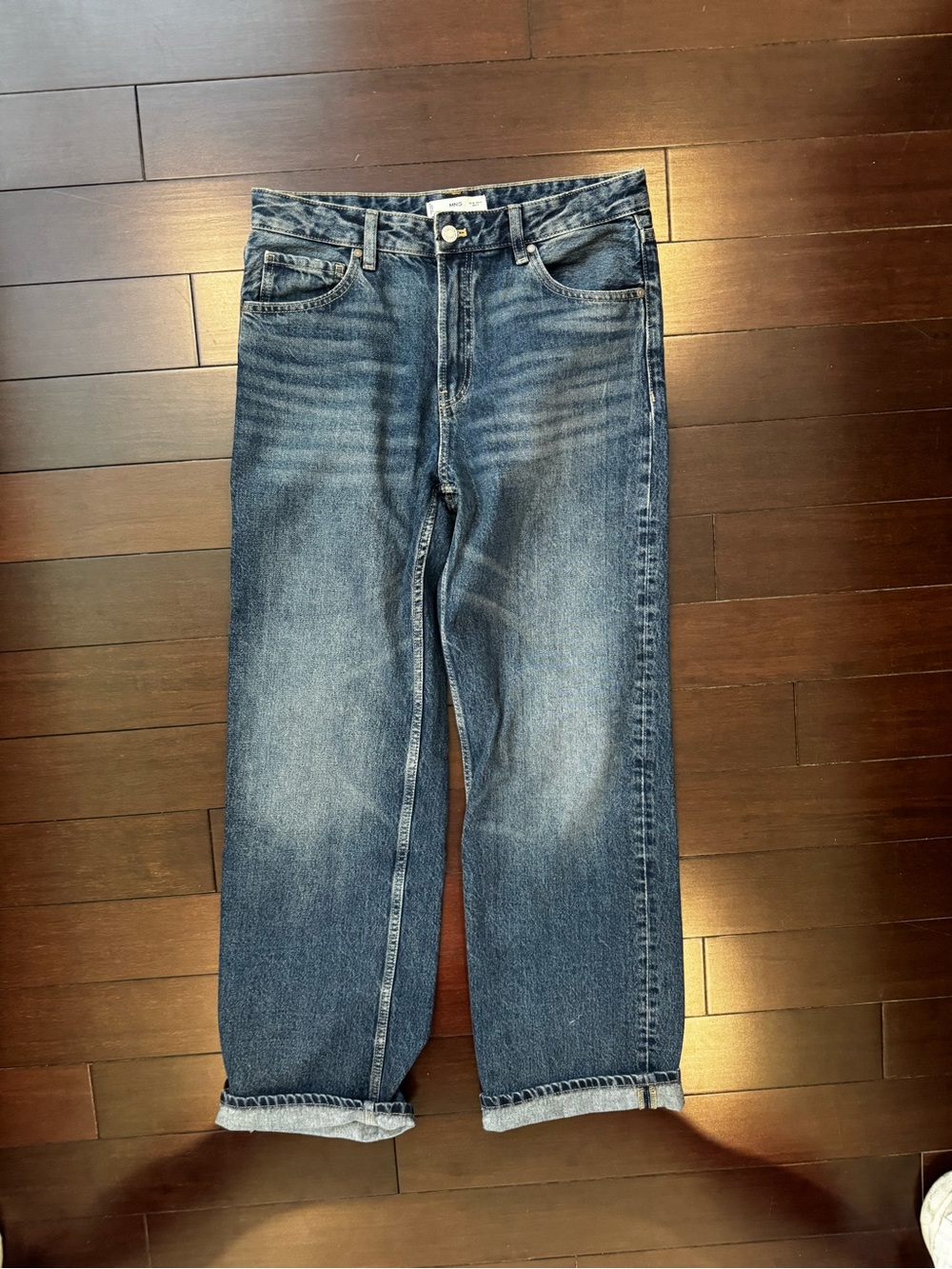 Mango Women's Blue Boyfriend Jeans